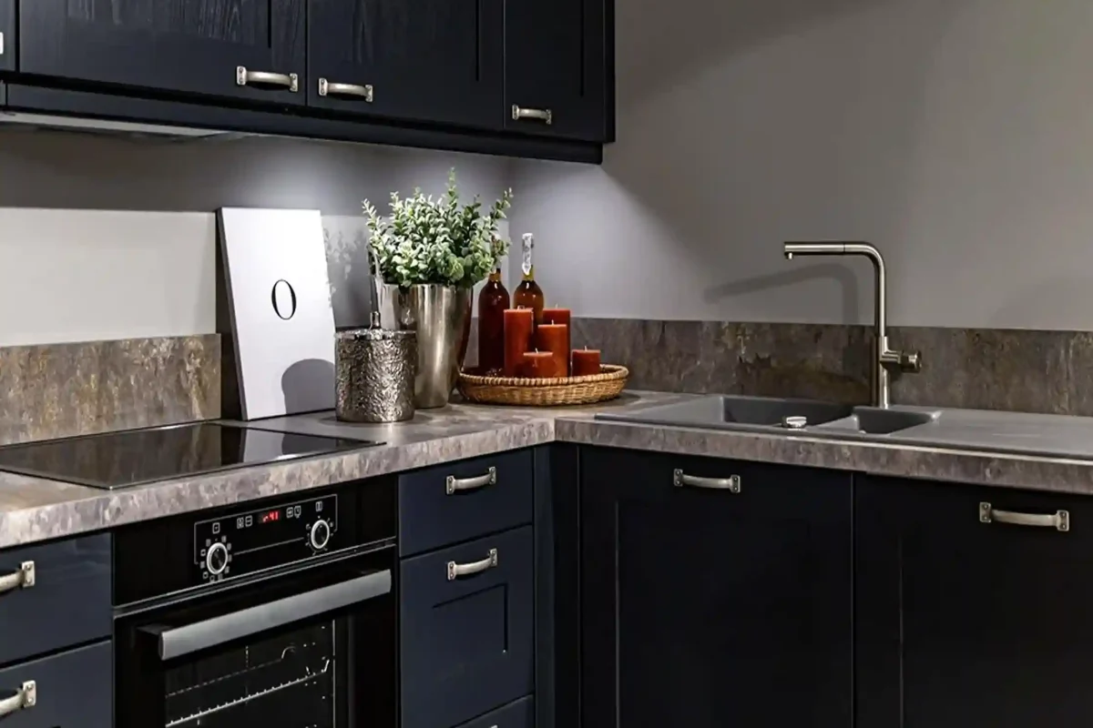 gray kitchen cabinets